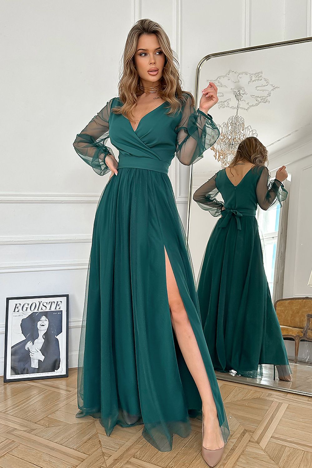 Robe longue model 220096 Bicotone