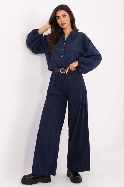  Pantalon en velours côtelé model 220281 Italy Moda 