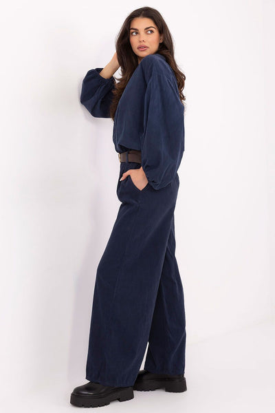  Pantalon en velours côtelé model 220281 Italy Moda 