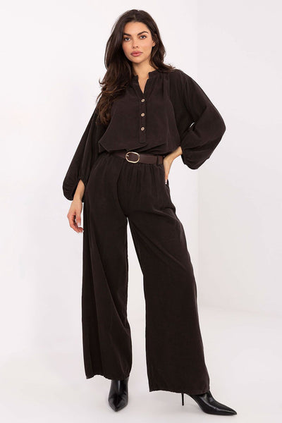  Pantalon en velours côtelé model 220282 Italy Moda 