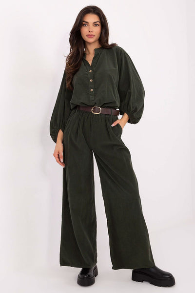  Pantalon en velours côtelé model 220283 Italy Moda 