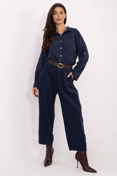  Pantalon en velours côtelé model 220818 Italy Moda 