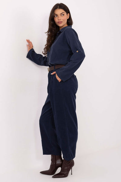  Pantalon en velours côtelé model 220818 Italy Moda 