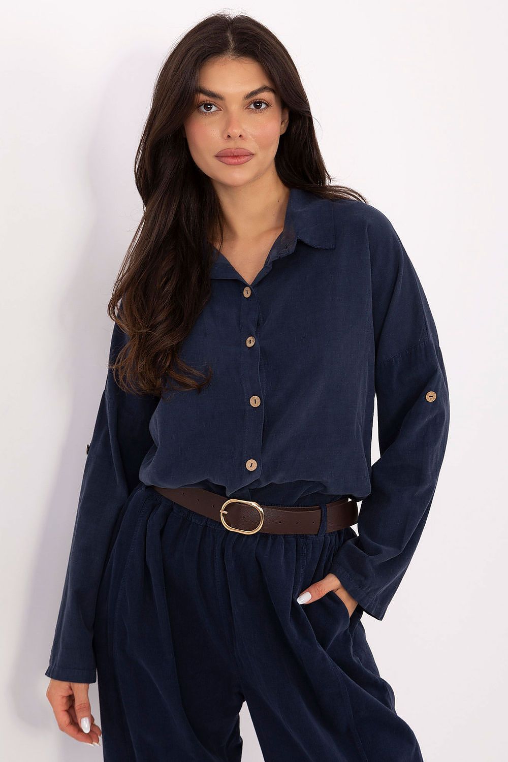  Chemise manche longue model 220822 Italy Moda 