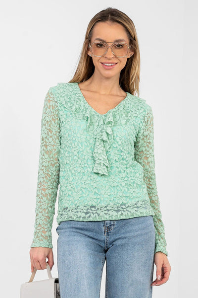  Blouse en dentelle model 223839 Rue Paris 