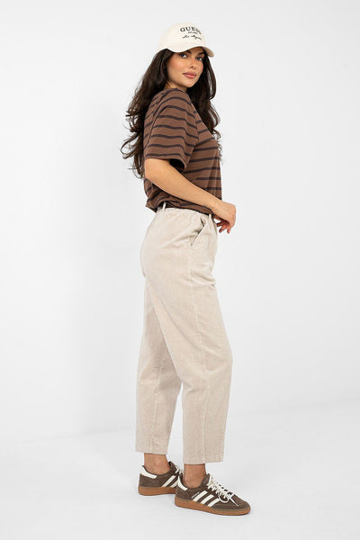  Pantalon en velours côtelé model 224053 Italy Moda 