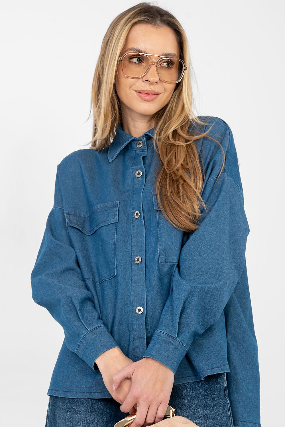 Chemise manche longue model 224204 Italy Moda