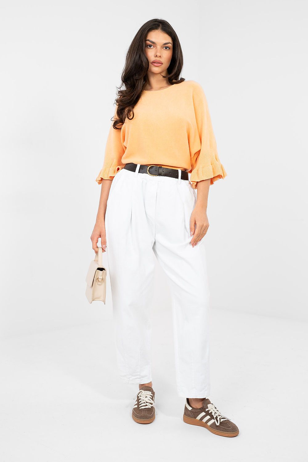 Pantalon en velours côtelé model 224381 Italy Moda