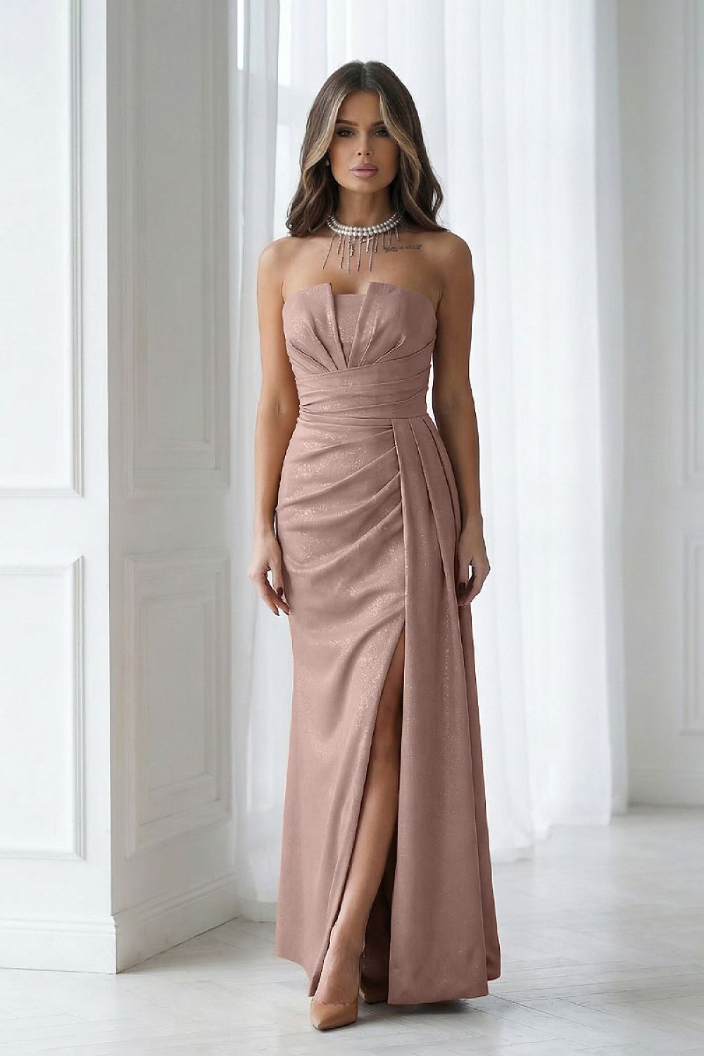 Robe longue model 224634 Bicotone