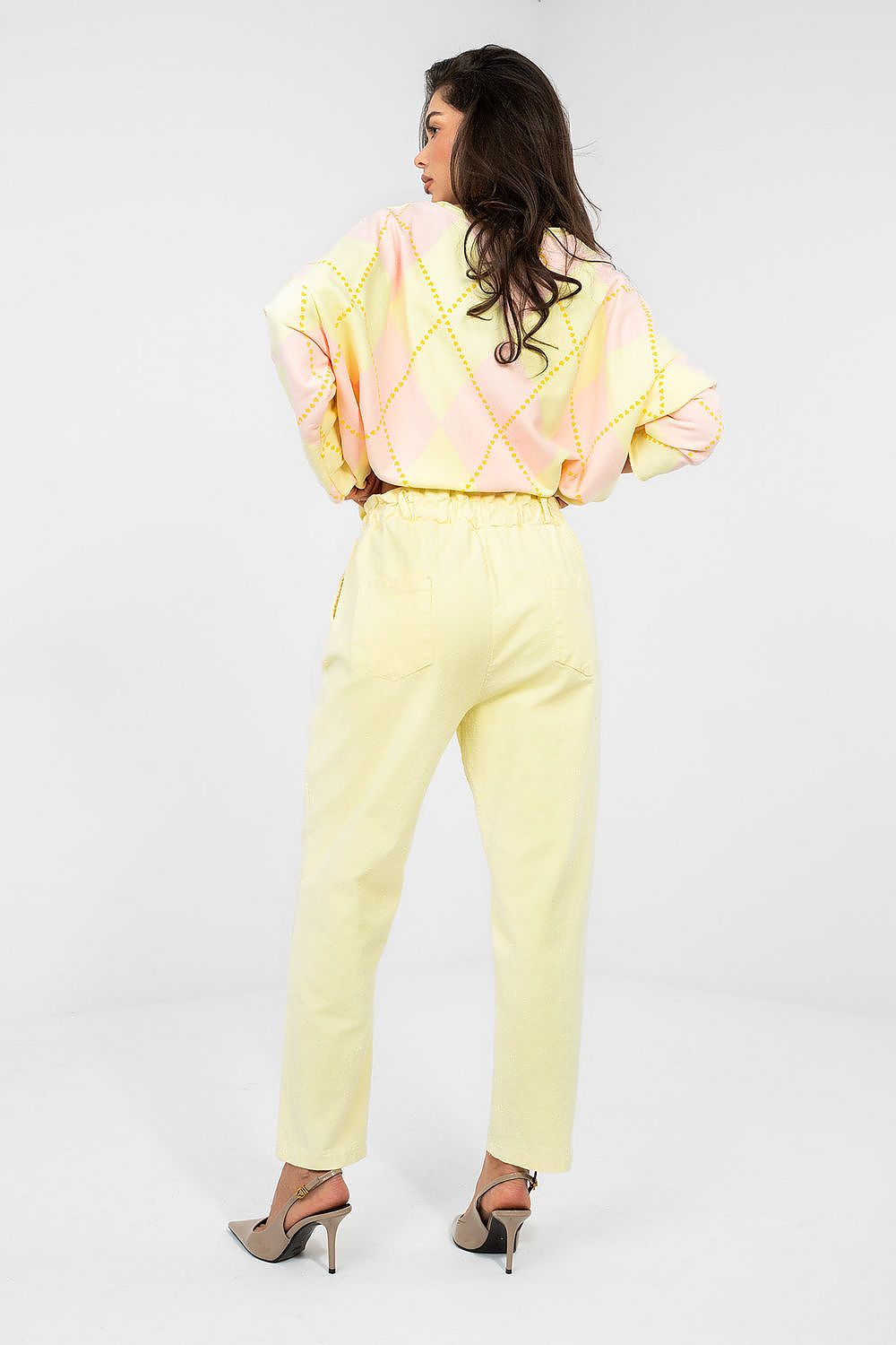 Pantalon en velours côtelé model 224840 Italy Moda