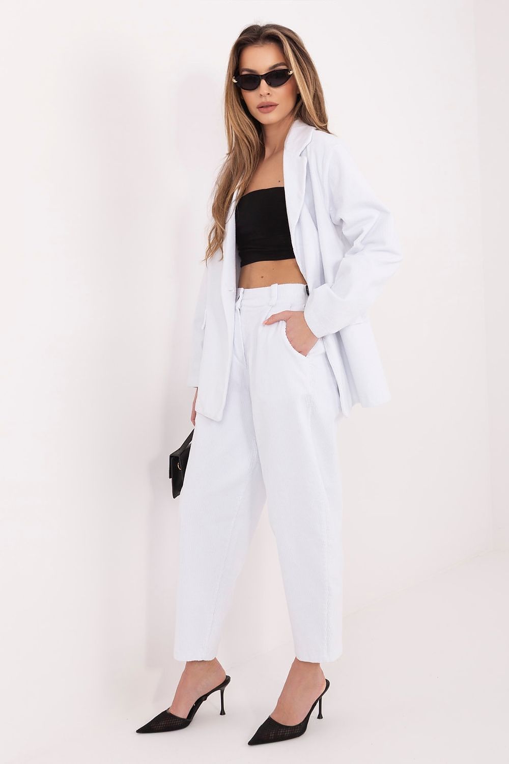 Pantalon en velours côtelé model 224997 Rue Paris