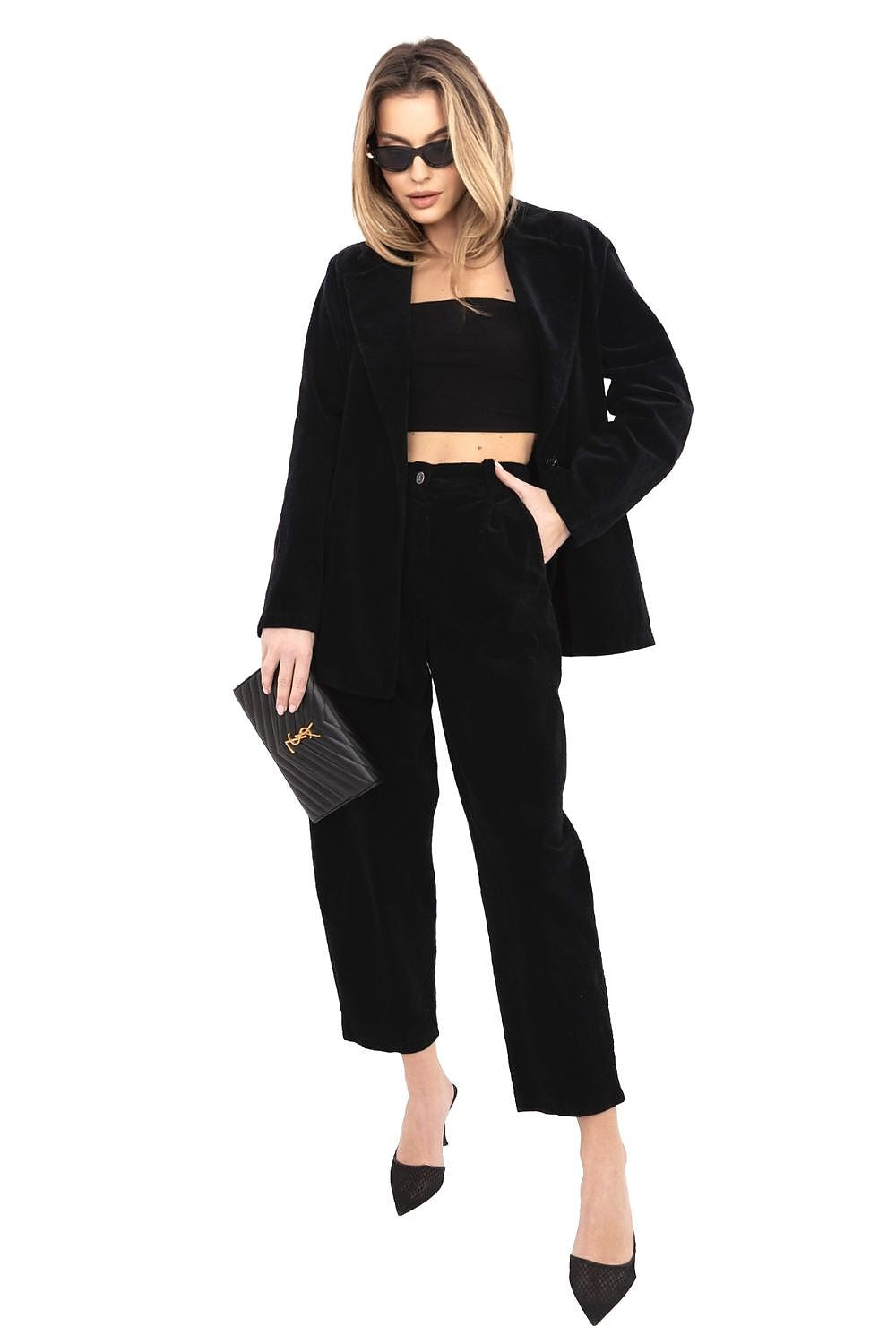 Pantalon en velours côtelé model 224997 Rue Paris