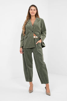  Pantalon en velours côtelé model 225094 Rue Paris 