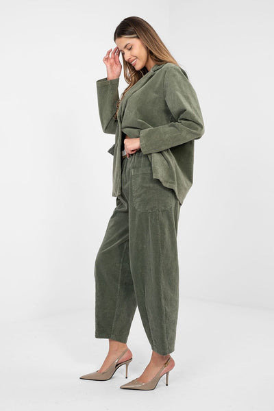  Pantalon en velours côtelé model 225094 Rue Paris 