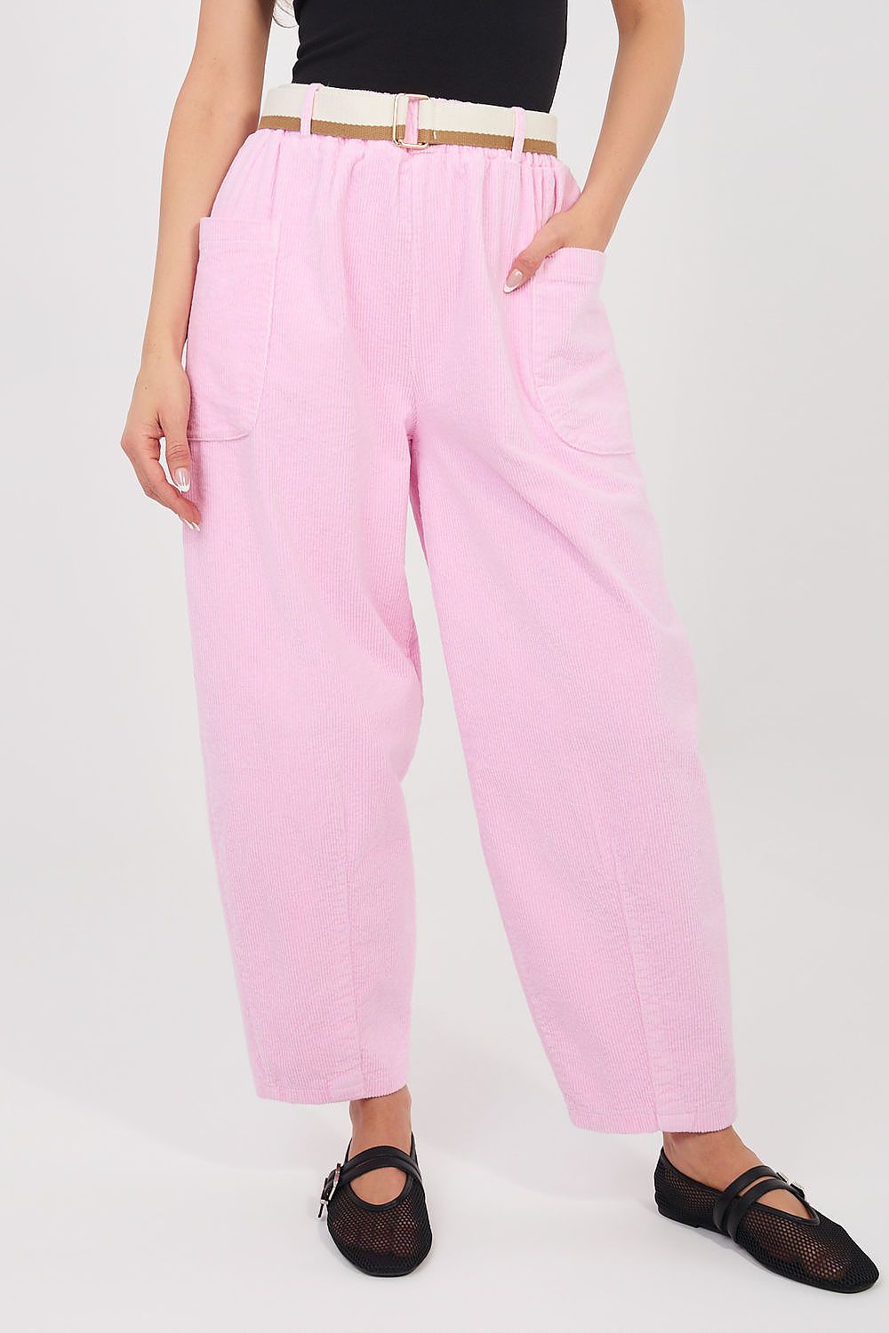 Pantalon en velours côtelé model 225094 Rue Paris