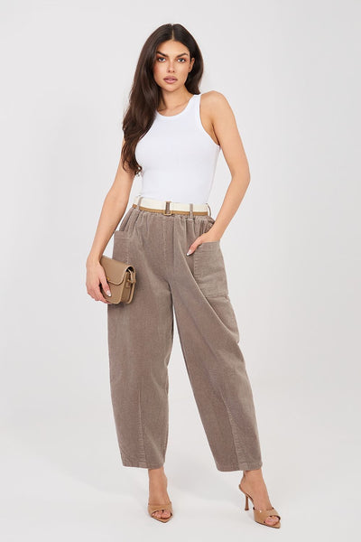  Pantalon en velours côtelé model 225097 Rue Paris 