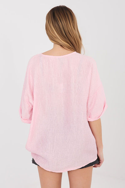  Chemise manche courte model 225510 Italy Moda 