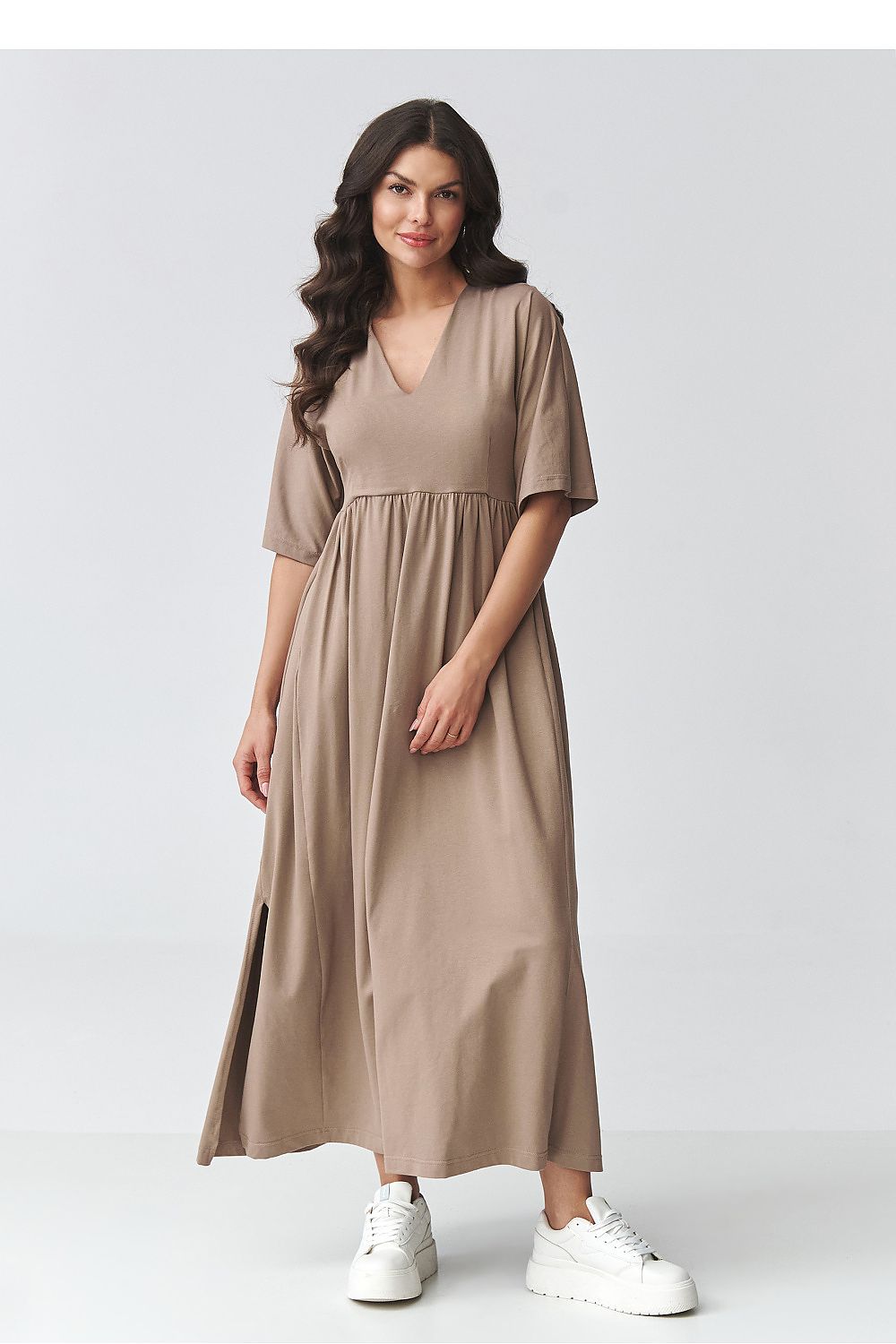 Robe de jour model 225633 Makadamia