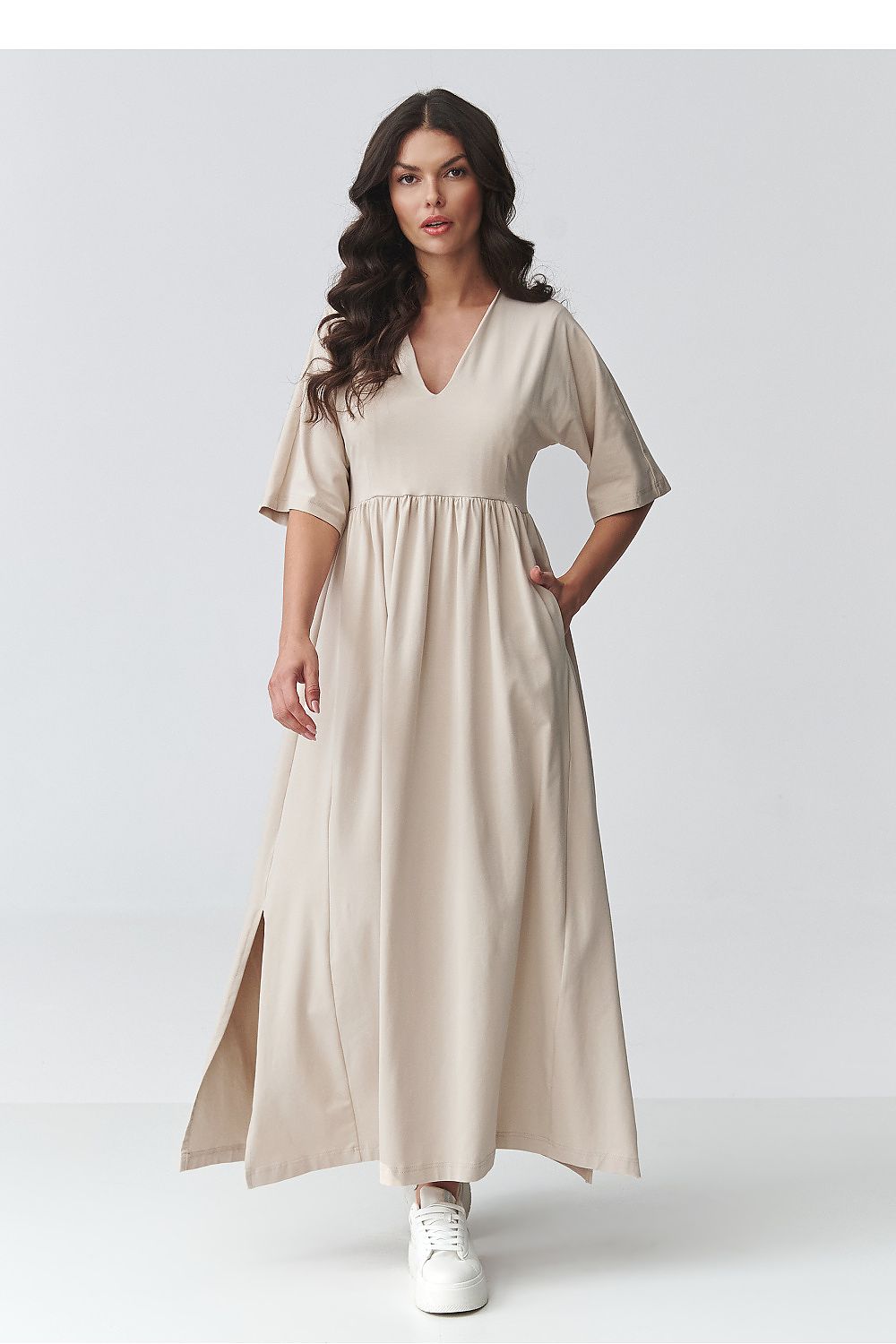 Robe de jour model 225633 Makadamia