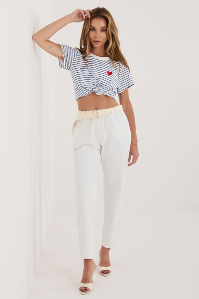  Pantalon en velours côtelé model 226457 Italy Moda 