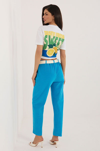  Pantalon en velours côtelé model 226460 Italy Moda 