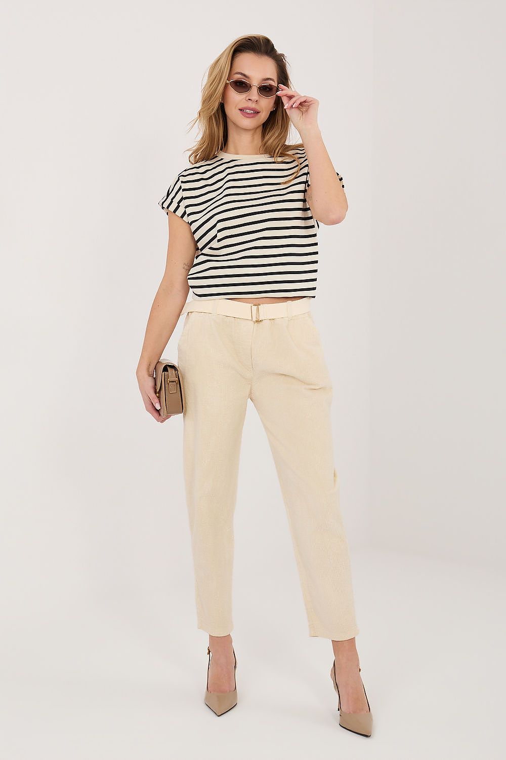 Pantalon en velours côtelé model 226478 Italy Moda 