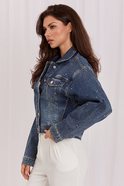  Veste en jean model 230177 Italy Moda 