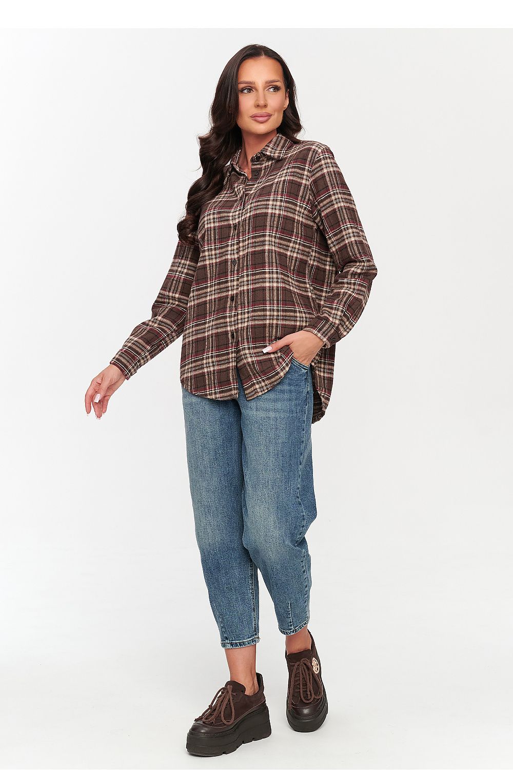 Chemise manche longue model 231008 Makadamia