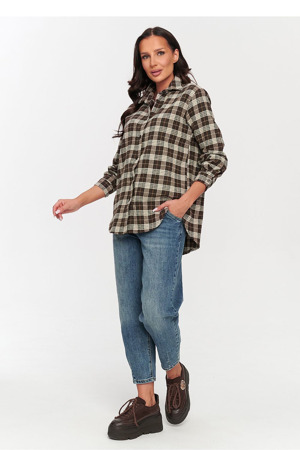 Chemise manche longue model 231008 Makadamia