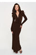  Robe longue model 232509 Makadamia 