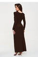  Robe longue model 232509 Makadamia 