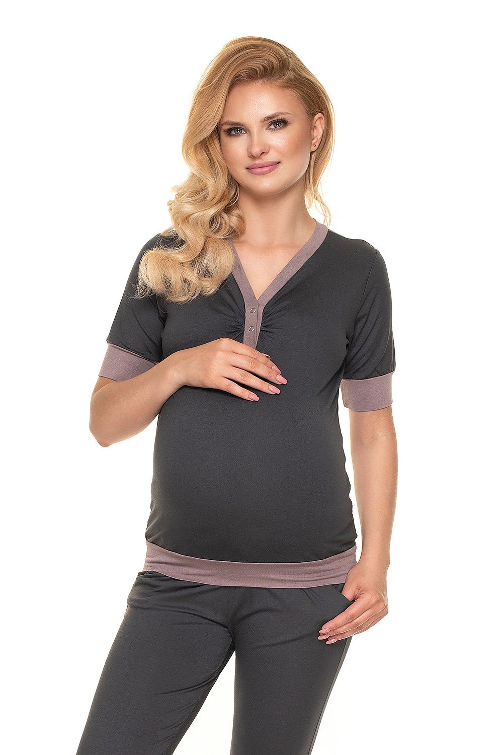 Pyjama de grossesse model 157824 PeeKaBoo