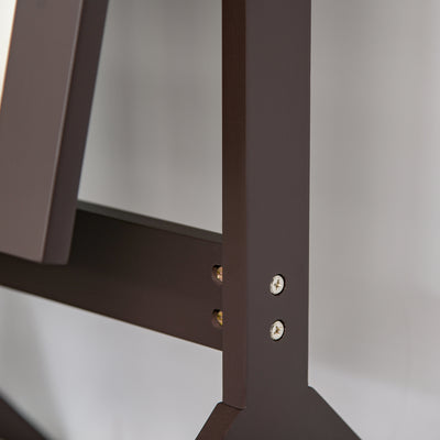 Miroir en Pied Grand Miroir de Sol Inclinaison réglable pour Dressing Chambre dim. 47L x 46l x 148H cm en café