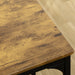 Ensemble table haute et 4 tabourets avec Repose-Pieds, métal noir et aspect bois pour cuisine salle à manger Aosom