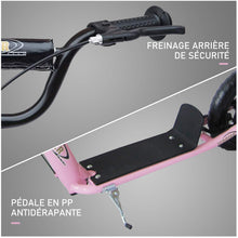 Trottinette enfant patinette pneus 30 cm Hauteur Guidon réglable poignée Frein et béquille Acier pour enfants à partir de 5 ans Rose