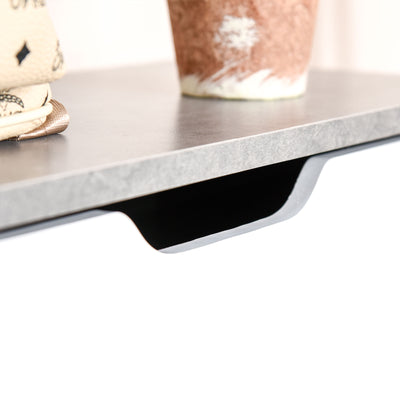 Meuble à chaussures meuble d'entrée placard de rangement, 2 portes abattantes, 62,5 x 26 x 81 cm, gris et blanc