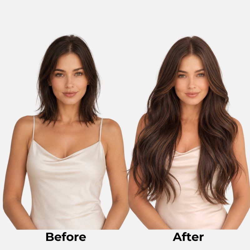 Dark Brown (2) Flat Tip Hair Extensions (50g - 100g)