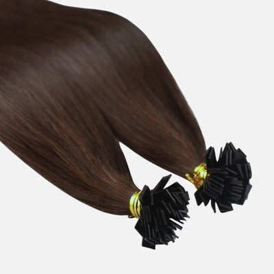 Dark Brown (2) Flat Tip Hair Extensions (50g - 100g)