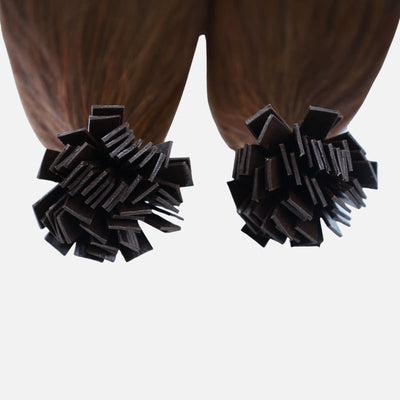 Dark Brown (2) Flat Tip Hair Extensions (50g - 100g)