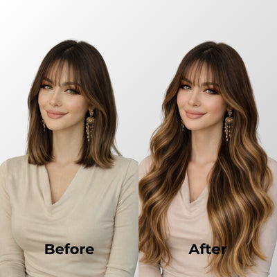 Dark Brown Balayage (2/2+6) Classic Clip-In Hair Extensions (150g-170g)
