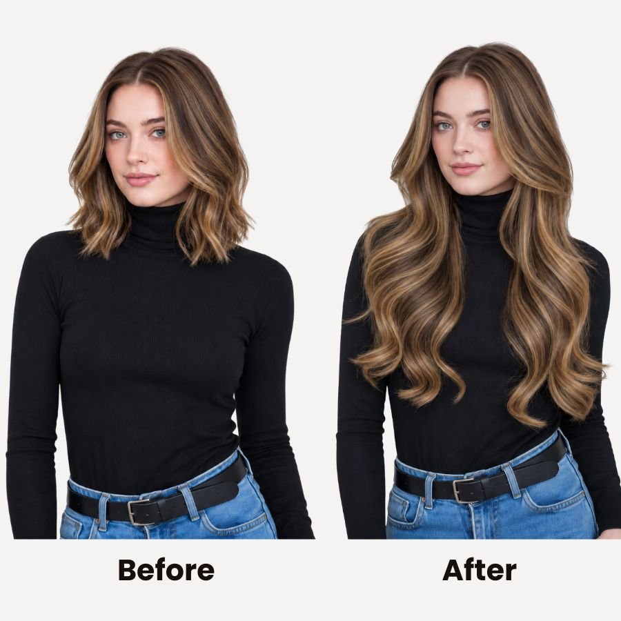 Dark Brown Balayage (2/2+6) Tape-In Hair Extensions (50g - 100g)