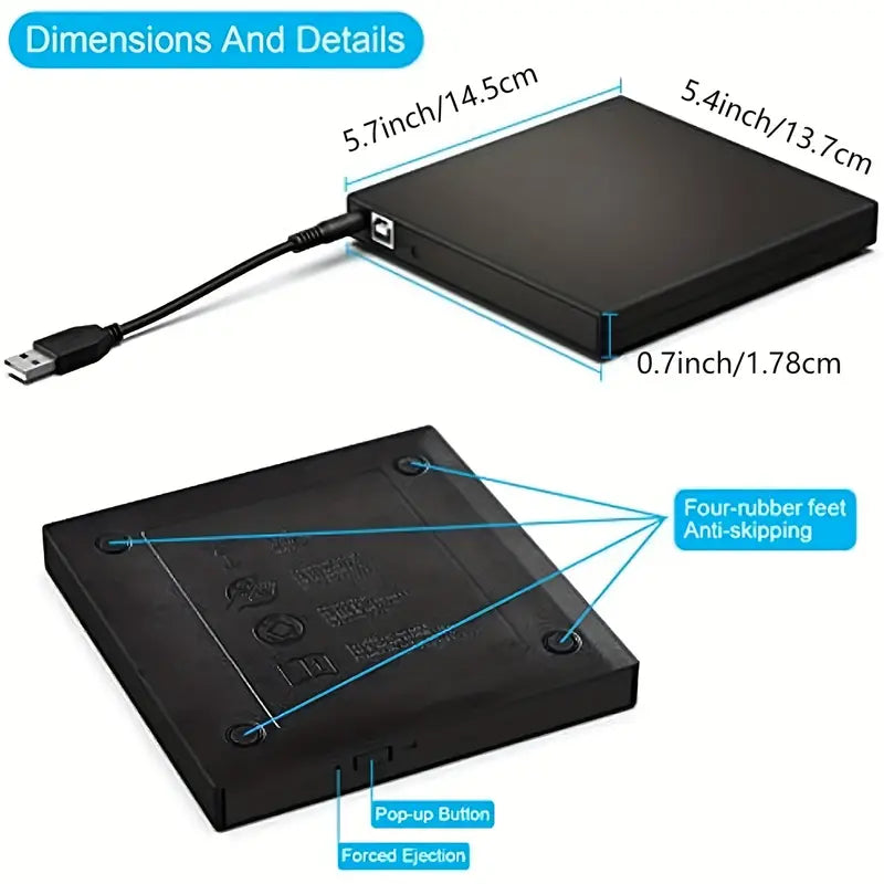 Empower Your Data Arsenal with Our External CD DVD Drive CAN