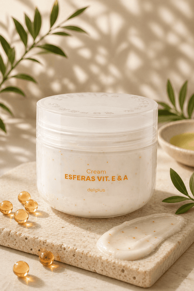 Deliplus - Crème Corps Vitamines E & A en Sphères