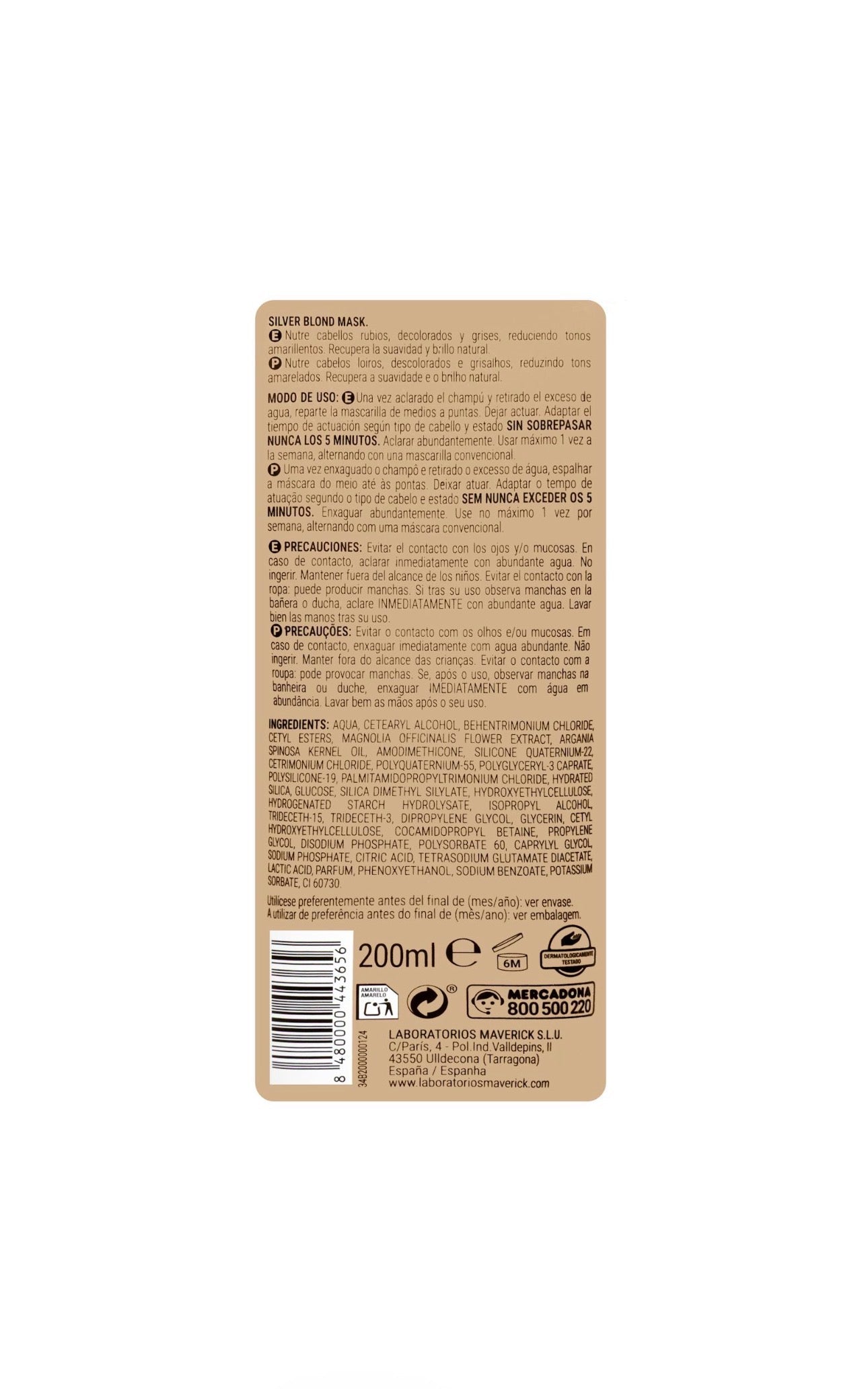 Deliplus - Masque Déjaunissant Blond et Gris