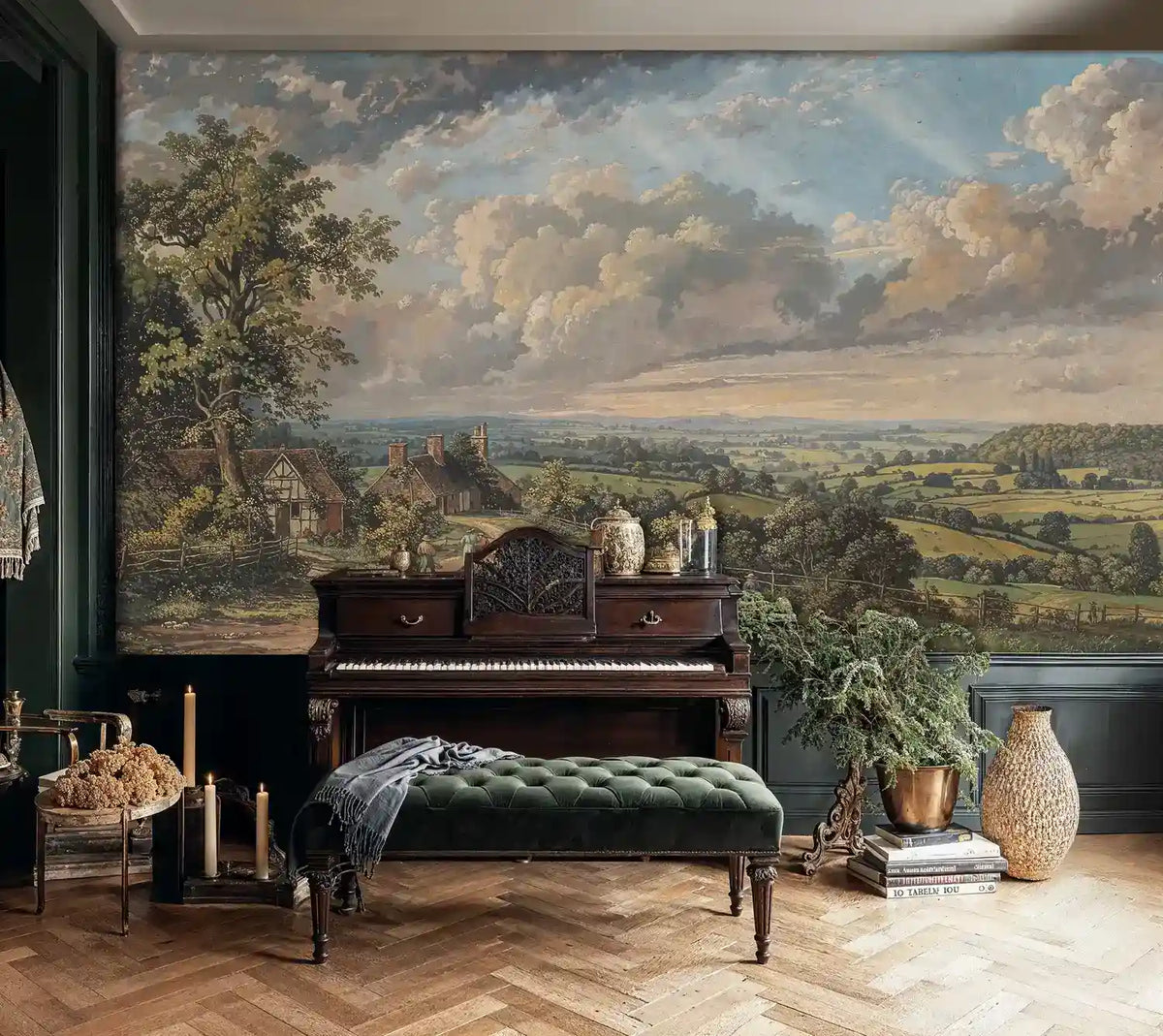 English Countryside Landscape Wall Mural