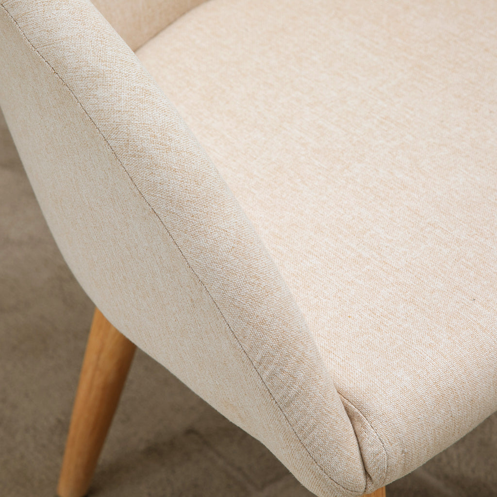Lot de 2 chaises de salle à manger chaise de cuisine Design scandinave - Pieds inclinés effilés Bois Caoutchouc