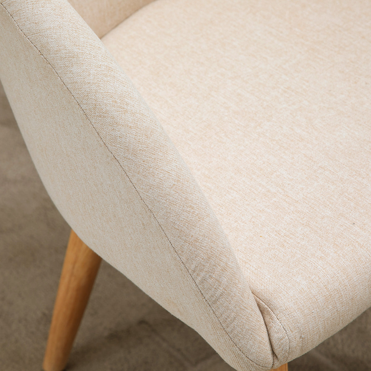Lot de 2 chaises de salle à manger chaise de cuisine Design scandinave - Pieds inclinés effilés Bois Caoutchouc