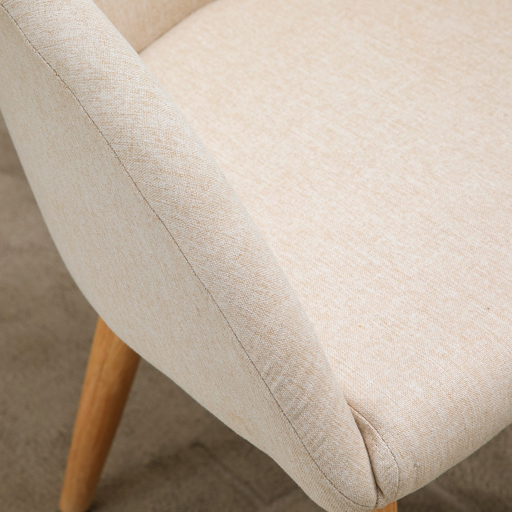 Lot de 2 chaises de salle à manger chaise de cuisine Design scandinave - Pieds inclinés effilés Bois Caoutchouc