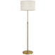 Lampadaire sur pied salon, lampe sur pied dimmable avec télécommande, abat-jour en lin, hauteur réglable 133-168cm, doré Aosom