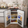 Réfrigérateur congélateur petit réfrigérateur 91 L étagères modulables design sous-comptoir 47,5 x 44,2 x 84 cm noir
